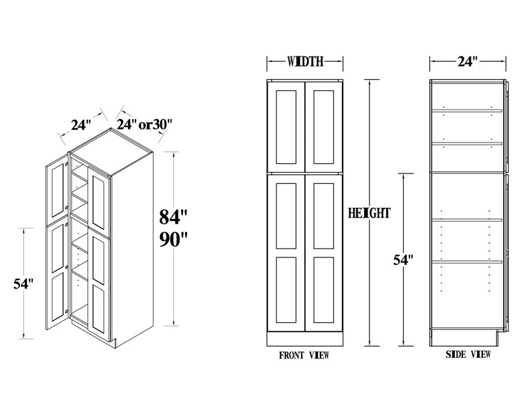 Four Door Pantry Tall Cabinet thumbnail